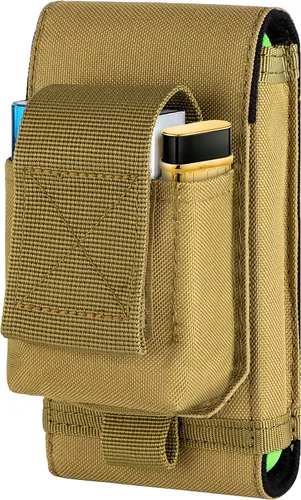 Vista 9 de Funda táctica Molle para teléfono, bolsa compacta para cinturón de cintura con funda para cigarrillos para iPhone 17 Pro Max/16 Pro Max/15 Pro