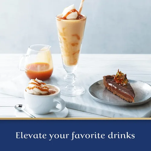 Vista 7 de Ghirardelli Salsa de caramelo, botella exprimible de 16 onzas con cuchara de barista estampada Ghirardelli