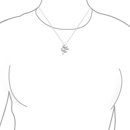 Vista 2 de Dije celta de San Patricio de buena suerte suerte trébol irlandés con forma de trébol de la suerte, collar con colgante de trébol de cuatro hojas