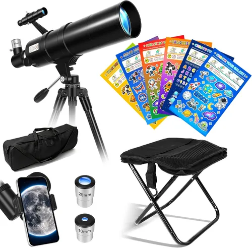 Vista 9 de Telescopio para adultos y niños de alta potencia, 3.543 in de apertura Blanco