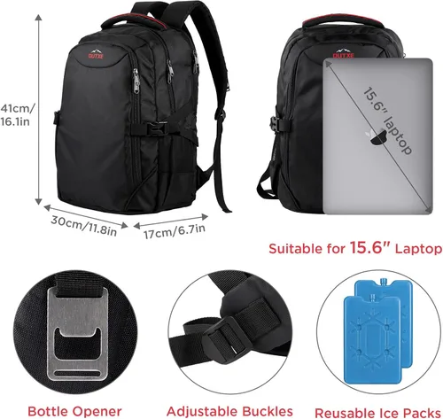 Vista 2 de OUTXE Mochila térmica térmica de 22 litros con aislamiento para laptop de 15.6 pulgadas, mochila de almuerzo para el trabajo diario mochilas
