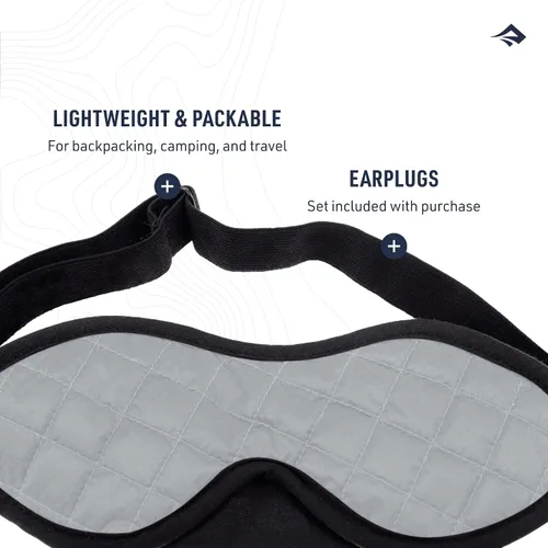 Vista 4 de Sea to Summit TravellingLight - Máscara de viaje para dormir, color azul atolón Quilted Cordura nylon travel sleep mask with a soft microfiber