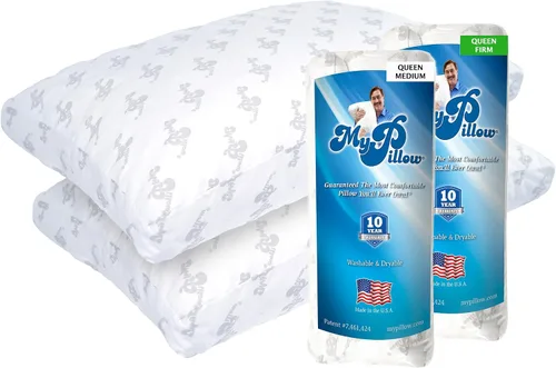 Vista 10 de MyPillow Ropa de Cama Almohadas de Cama para Dormir Tamaño Queen, Juego de 2, con Refuerzo para Personas que Duermen Boca Arriba, Boca Abajo