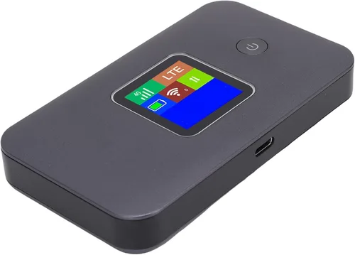 Vista 4 de Enrutador WiFi móvil 4G, 300Mbps 2.4G 5.8G de doble banda WiFi 6 Hotspot portátil con pantalla LCD para viajes, camping, negocios