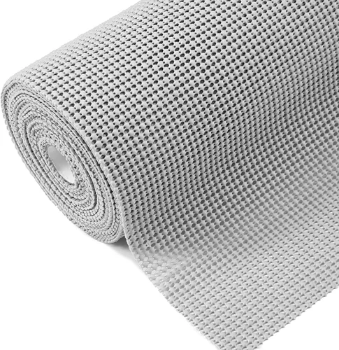 Vista 8 de Revestimiento para estantes y cajones para armarios de cocina, no adhesivo, antideslizante, duradero, fuerte, limpio, tamaño largo, 12 pulgadas x 10