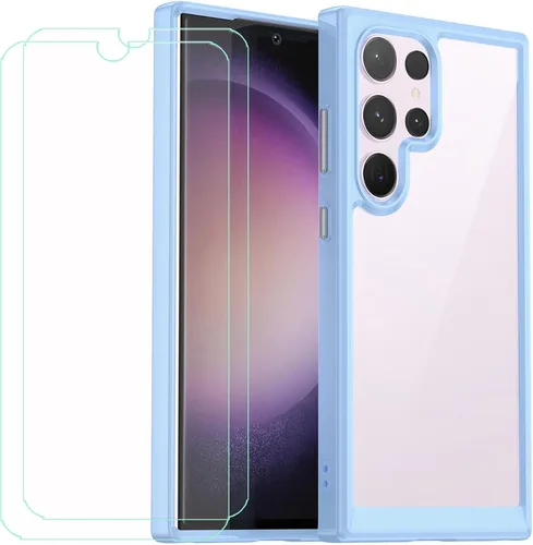 Vista 11 de Funda de TPU para ExAchat C24 Ultra 5G + 2 HD de vidrio templado, carcasa protectora trasera - 9 dureza anti-arañazos protector de pantalla