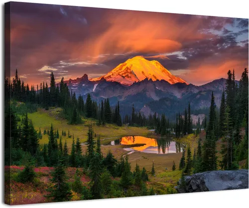 Vista 11 de Arte de pared abstracto de Buda para sala de estar, textura de mármol colorida, lienzo de Buda, decoración Zen de pared en rosa y azul, obras