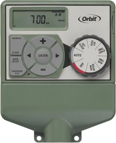 Vista 4 de Orbit 28964 Easy Dial Controlador de rociadores interiores de 4 estaciones Gris