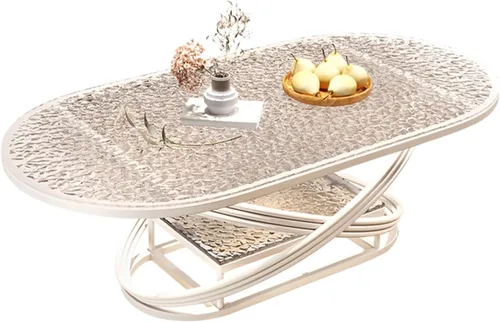 Vista 8 de Mesa de centro de almacenamiento Mesa de centro para sala, mesa de centro para sala de estar, simple y moderna, de vidrio templado, mesa de cóctel