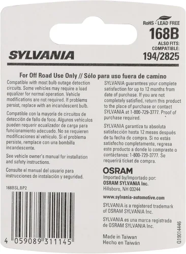 Vista 2 de Sylvania - 168B Sylvania LED - Bombilla LED de alto rendimiento, 31114 (paquete de 2) Upgrade Your Lighting with Long-Lasting LED Performance for