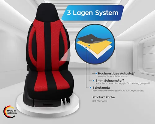 Vista 6 de BREMER SITZBEZÜGE Fundas de asiento para Peugeot 108 MD502