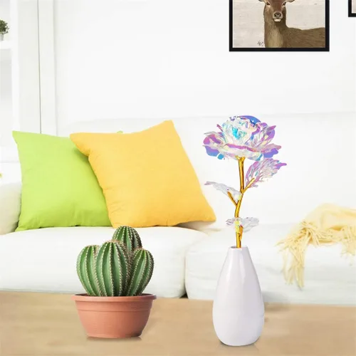 Vista 6 de Regalos de cumpleaños para mujeres, mamá, abuela, rosas artificiales con Colorido