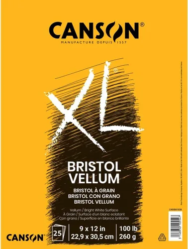 Vista 7 de Canson Papel Bristol Serie XL, Liso, Bloc Encuadernado con Espiral, 7 x 10 pulgadas, 25 hojas (100lb/260g) - Papel de Artista para Adultos