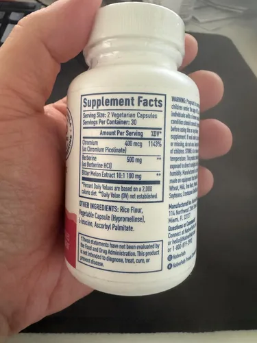 Vista 9 de NativePath Berberina HCl 500mg con cromo, 60 cápsulas