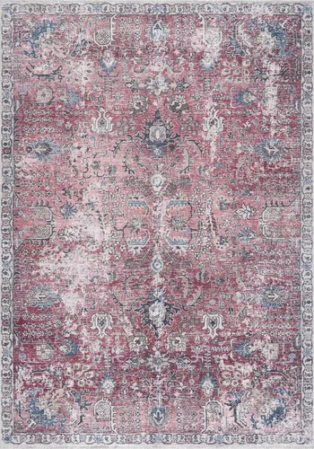 Vista 10 de Hauteloom Wentworth - Alfombra lavable a máquina para sala de estar, dormitorio, borde de medallón, diseño floral desteñido, oriental tradicional