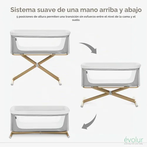 Vista 5 de Evolur Orabelle - Cuna portátil para bebé, plegable con bolsa de viaje