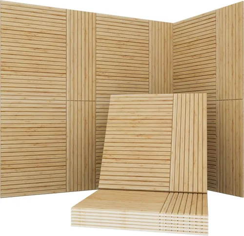 Vista 15 de Soon Global Paquete de 8 Paneles Acústicos, Paneles de Pared Insonorizados, Paneles Absorbentes de Sonido de 48 X 32 Pulgadas, Paneles Acústicos