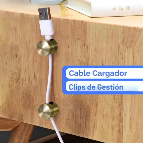 Vista 4 de SmallCat 3 juegos de soportes de cable de carga, anclaje de cable adhesivo, cobre antiguo Metal Cord Clips, Cable Anchor Holders, Adjustable Cable