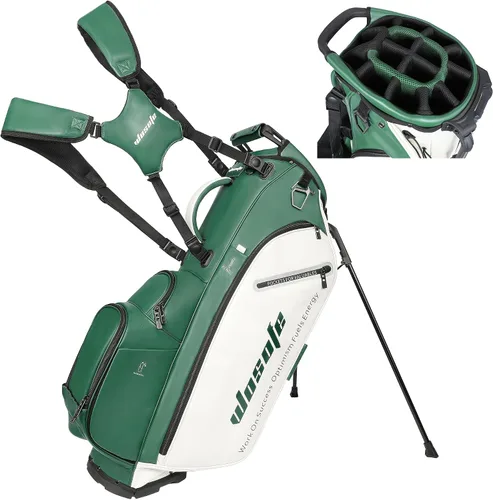 Vista 8 de WOSOFE 14-Way Golf Stand Bag, PU Leather Golf Bag with Full-Length Dividers