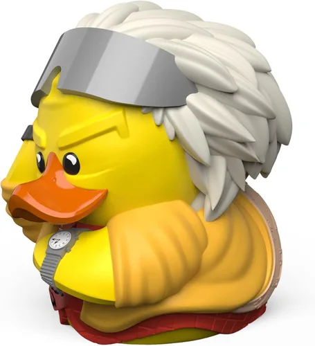 Vista 8 de TUBBZ Edición en caja Doc Brown - Figura coleccionable de pato de goma de vinilo - Producto oficial de Volver al Futuro - TV, películas y videojuegos