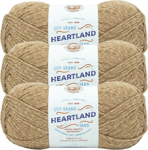 Vista 16 de Lion Brand Yarn Heartland Yarn, Hilo de Peso Medio para Tejer, Ganchillo y Manualidades, 1 Paquete, Great Smoky Mountains Grandes Montañas Humeantes