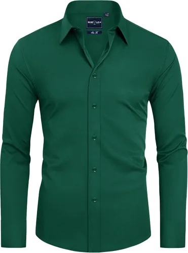 Vista 16 de Alimens & Gentle Camisas de vestir con escudo antimanchas para hombre vino borgoña