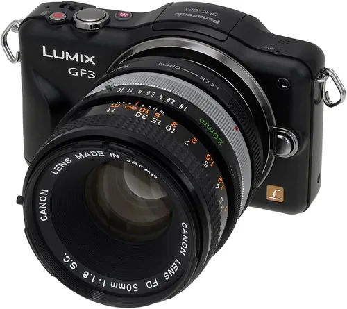 Vista 5 de Fotodiox Adaptador de montaje de lente, lente Canon FD/FL a cámaras Micro 4/3 Olympus PEN y Panasonic Lumix
