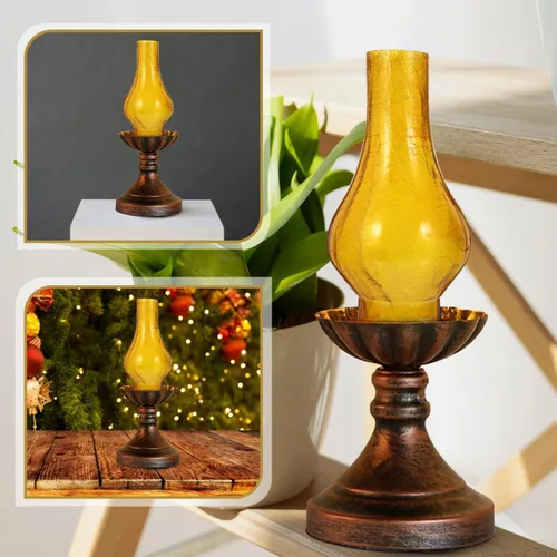 Vista 7 de Angoily Pantalla de lámpara de aceite, pantalla de vidrio de queroseno, reemplazo de lámpara de aceite de vidrio transparente alto, cubiertas
