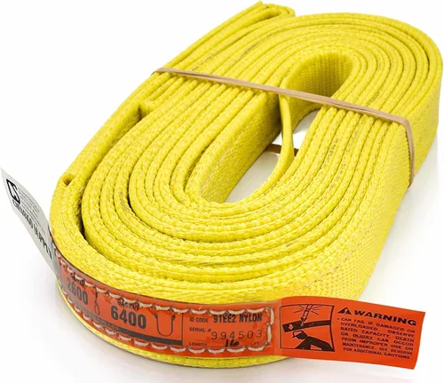 Vista 12 de DD Sling. Correa de 2 capas para levantamiento, de red de nylon, de doble ojal. Muy resistente (900 tejidos).Capacidad de carga vertical