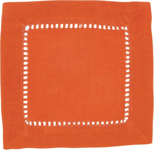 Vista 150 de SARO LIFESTYLE Servilleta de cóctel con borde cosido (juego de 12), negro, 6"x6