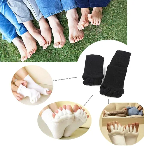 Vista 6 de ReachTop Calcetines separadores de dedos 3 pares de calcetines de alineación de pies yoga gimnasio masaje calcetines sin dedos alivio del dolor