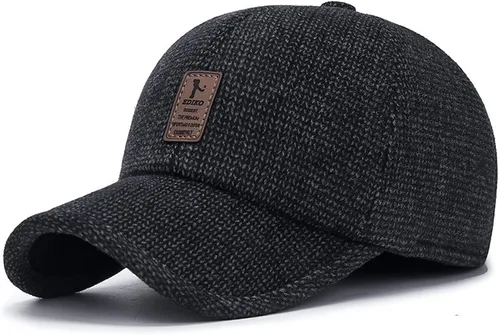 Vista 2 de Gorro de invierno para hombre ajustable cálido deportivo béisbol gorras de papá orejeras 217-236in