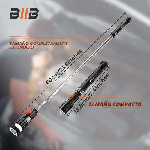 Vista 4 de BIIB Regalos para hombres, herramientas magnéticas extensibles con linterna