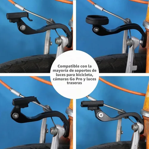 Vista 7 de Soporte de montaje de luz de bicicleta delantera para bicicletas de carretera