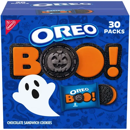 Vista 28 de OREO Galletas de sándwich de chocolate con crema sabor a chips de Java tamaño familiar, 17 onzas