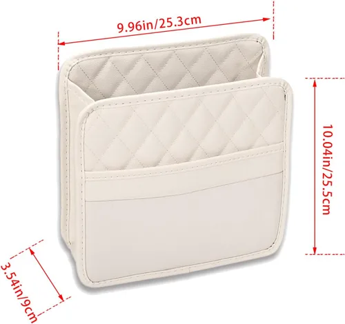 Vista 2 de Organizador de asiento trasero de automóvil con bolsillos de almacenamiento, bolsillo de almacenamiento para colgar del asiento trasero de vehículo