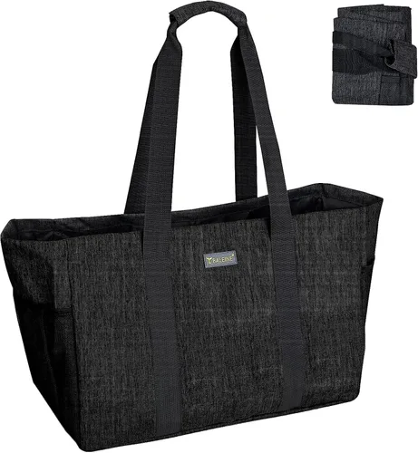 Vista 9 de BALEINE Suave bolsa de 9 galones extra grande, bolsa de almacenamiento plegable reutilizable (follaje antiguo)