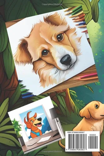 Vista 2 de Colorful Companions An Illustrated Journey with 10+ Dog Breeds Coloring Book