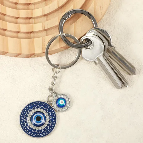 Vista 5 de Evil Eye Keychains - Boho Handbag Charms Keychains, Good Luck Evil Eye Purse Key Ring for Bag Wallet Decoration