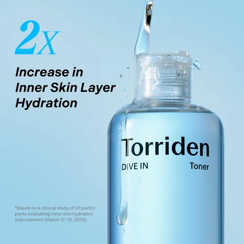 Vista 5 de Torriden Dive in Toner 300ml (10.14 fl. oz.) Agua Tonificante Facial Equilibrio de pH para Piel Seca Ácido Hialurónico, Pantenol, Alantoína