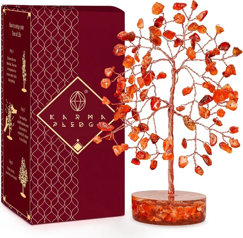 Vista 24 de Árbol de la vida de cristal para decoración del hogar y la oficina, regalos para mujeres, piedras curativas de amazonita de chakra, árbol bonsái