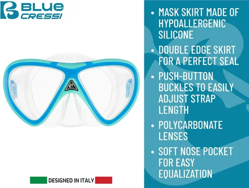 Vista 3 de CRESSI Seashell Seekers Set Azul/verde aguamarina