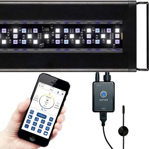 Vista 6 de Current USA Orbit Marine - Luz LED para acuarios, para tanques de peces de agua salada y arrecifes de coral. Control inalámbrico LOOP