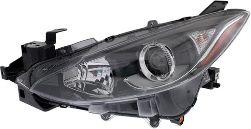 Vista 2 de Evan Fischer Faro delantero del lado del conductor y del pasajero para Mazda 3 2014-2016 también se adapta a 3 halógenos deportivos con bombilla(s)