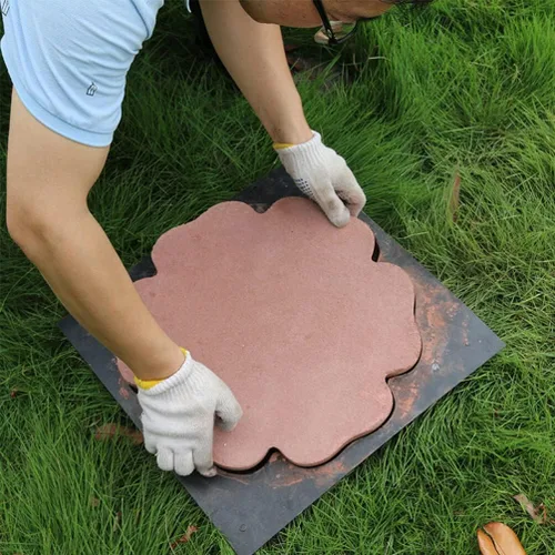 Vista 3 de Molde para hacer caminos en forma de tortuga, molde reutilizable para hacer caminos, molde de cemento para hormigón, herramienta de fabricación