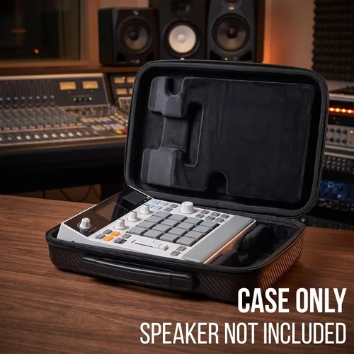 Vista 3 de Estuche de viaje compatible con Akai Professional MPC Sample, funda de transporte de piel EVA rígida con interior de terciopelo suave, protección