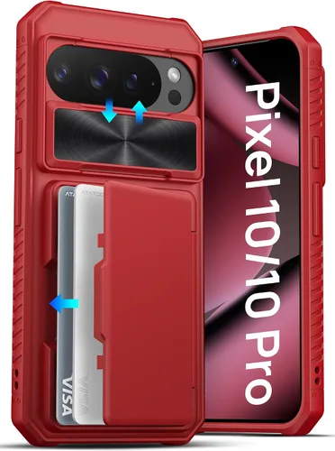 Vista 17 de ATATOO Funda tipo cartera para Google Pixel 10 Pro XL, tarjetero integrado (3-5 tarjetas) [bloqueo RFID] y cubierta de cámara deslizante, protección