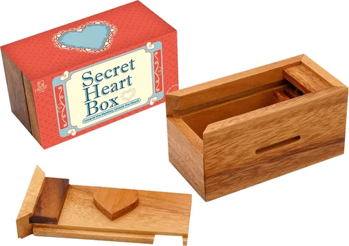 Vista 11 de BSIRI Canopic Chest Challenging Brain Teaser Rompecabezas de madera para la mente y uso como joyería de almacenamiento de dinero, rompecabezas 3D