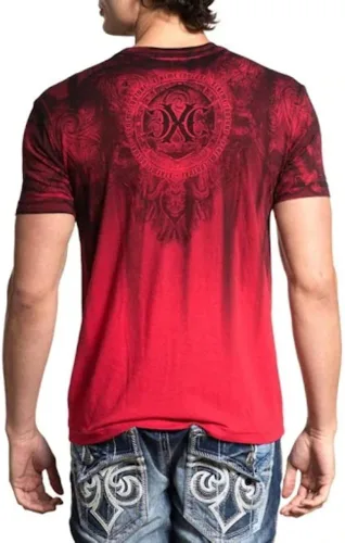 Vista 8 de Xtreme Couture Affliction Shadow Walker - Camiseta para hombre, color rojo, Rojo