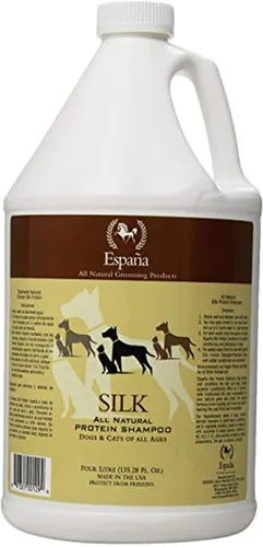 Vista 4 de Espana Silk ESP0020DC Champú de proteína de seda especialmente formulado para perros y gatos, 33.82 onzas